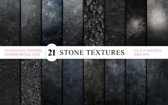 Download Industrial Black &amp; Stone Texture Bg - Black Collection