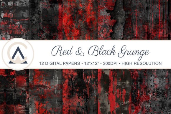 Download Seamless Red Black Grunge Backgrounds - Black Collection