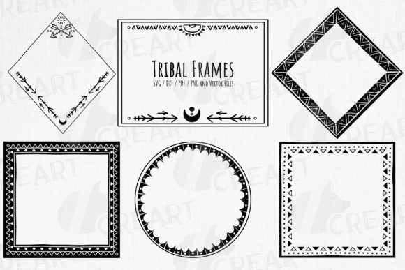 Download Tribal Boho Black Frames Pack Decoration - Black Collection