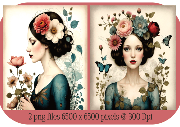 Download Nature Girls Leaf &amp; Flower Prints 2 - Flower prints Collection