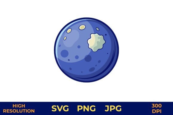 Download Full Moon Vector with Stars and Craters - Full moon vector Collection