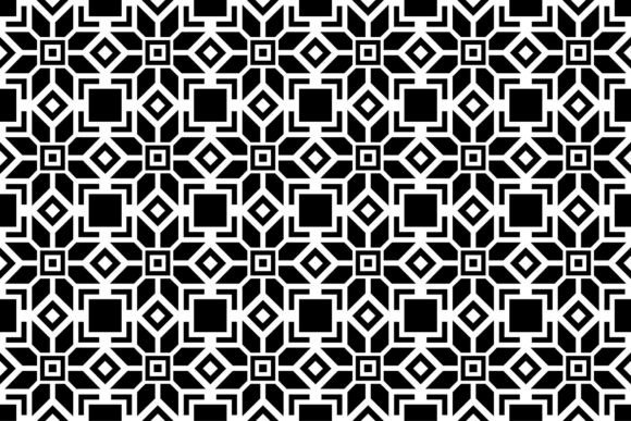 Download Black and White Geometric Pattern - Black Collection