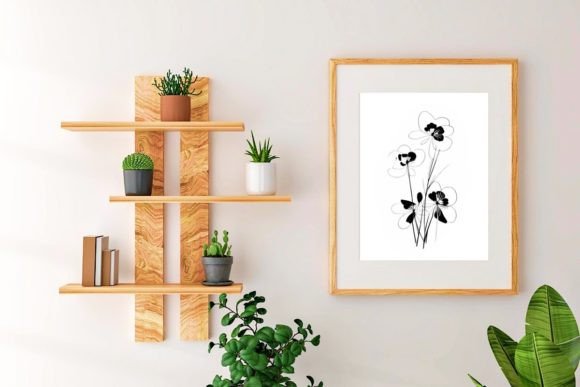 Download Set of 20 Black and White Floral Sketche - Black Collection
